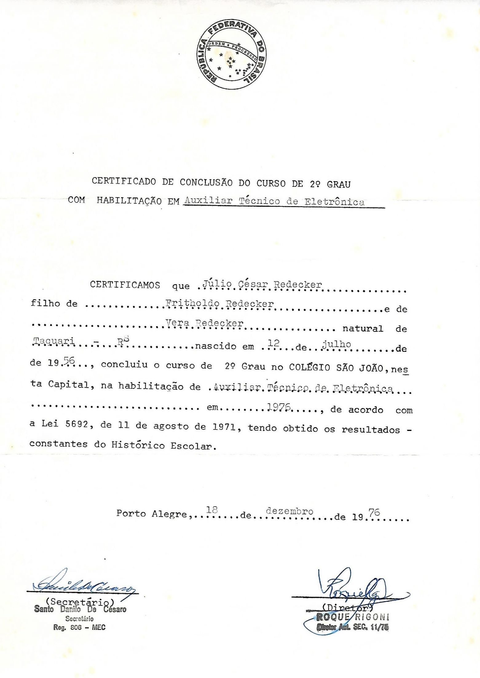 certificado