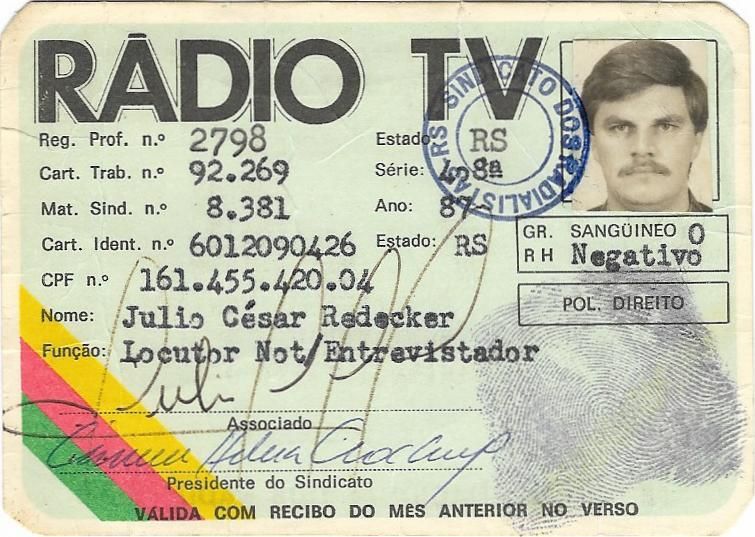 carteira de radialista